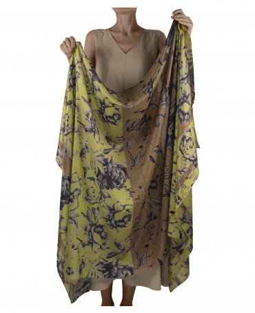 Палантин Женский SN40-FLEUR/CITRON